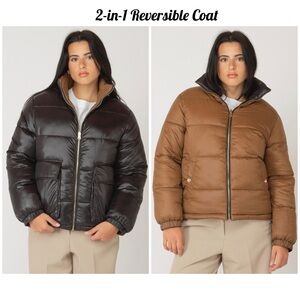 Reversible Black and Brown Women's Jacket